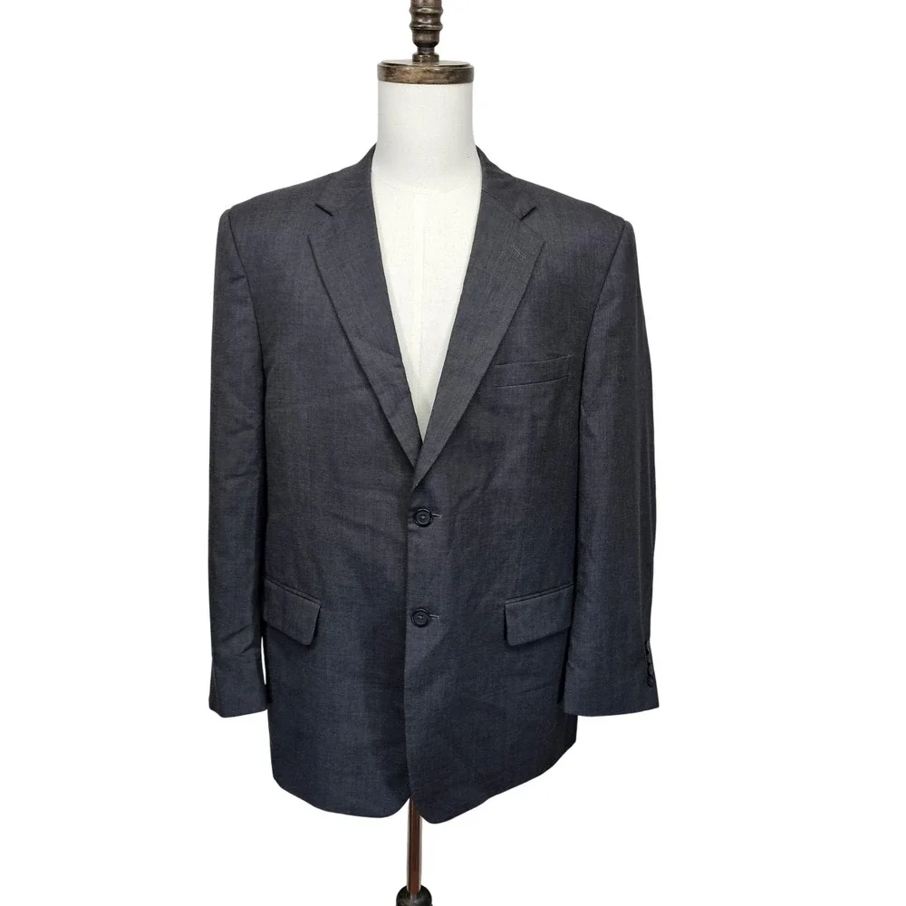 Joseph & Feiss Blazer Mens 46 Regular Wool‎ Two Button Sport Coat Notch Lapel